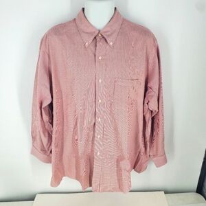 Brooks Brothers Makers Striped Button Down Dress Shirt Long Sleeve Size 17.5